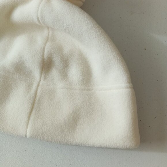 OLD NAVY Fleece Beanie Ski Skull Cap Ivory One Size Knit Outdoor Fall Winter - Picture 4 of 10